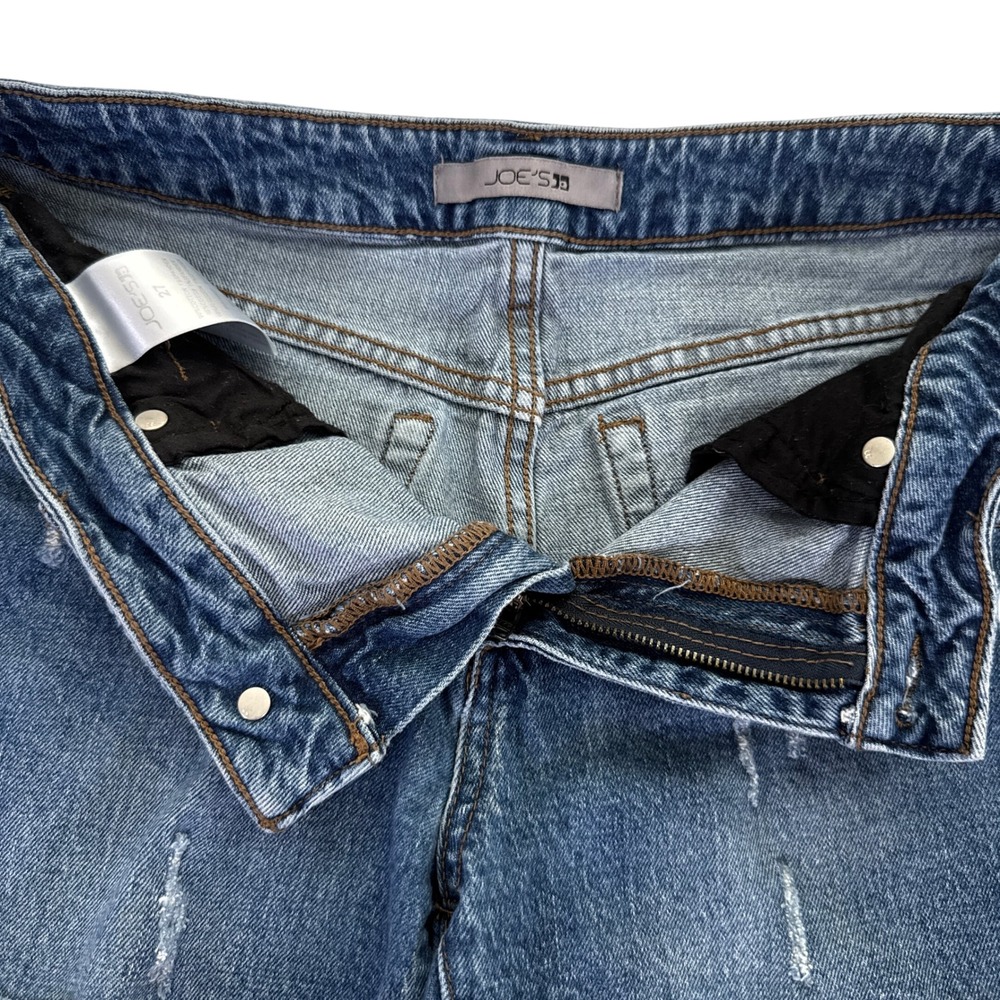 JOE'S JEANS Distressed Cuffed Raw Hem Denim Shorts Size 27 - Picture 3 of 6